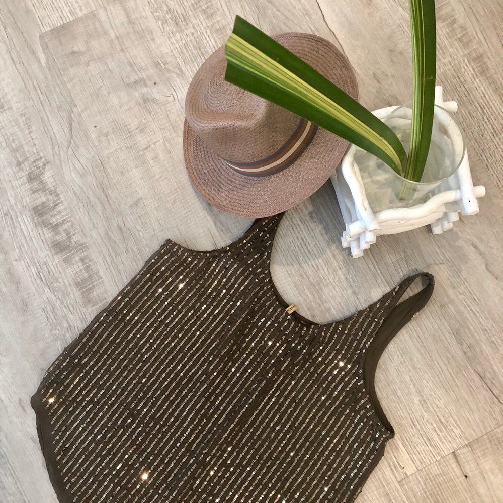 Sequin cami tank top-M